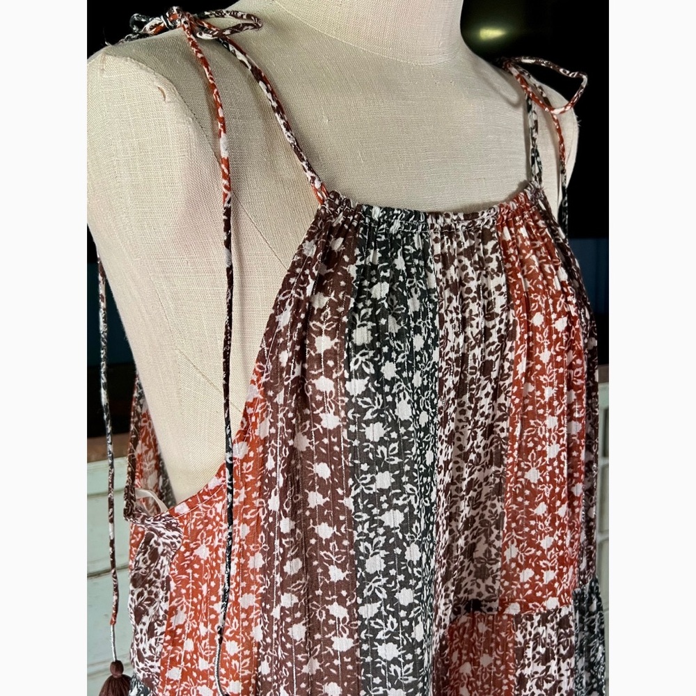 Anthropologie Shirred Beach Maxi Dress 1X - Picture 2 of 8
